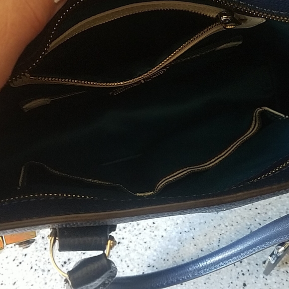 Henri Bedal satchel leather _ dark royal blue _ gold - Picture 10 of 16